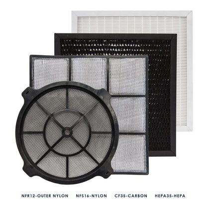XPOWER X-3580 Professional 4-Stage HEPA Air Scrubber filter on a white background