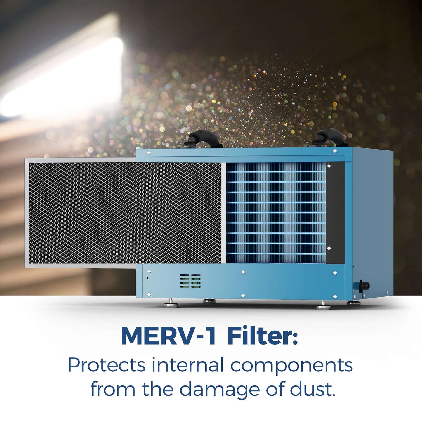 alorair sentinel hd55 unit with filters on a blurred background