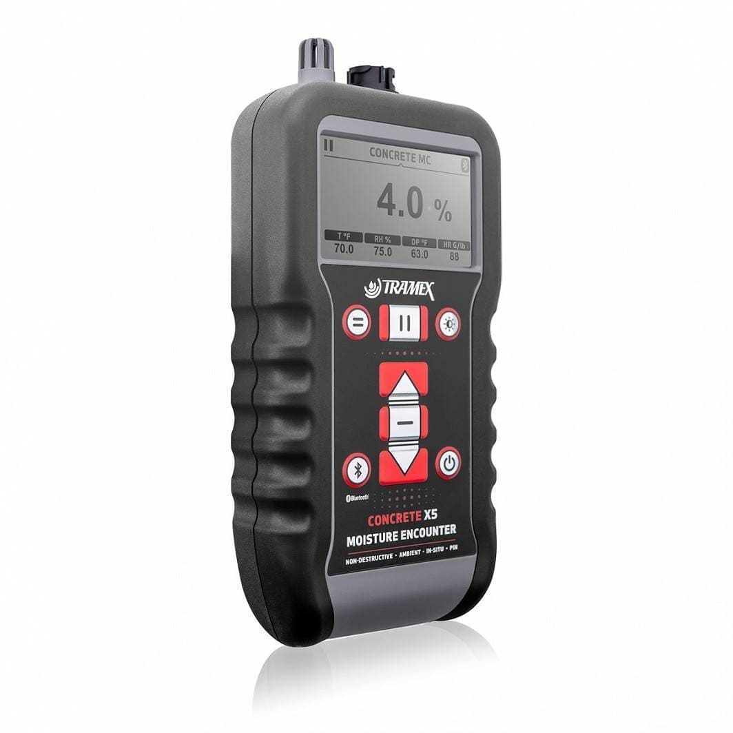 Tramex concrete moisture meter cmex5 on a white background