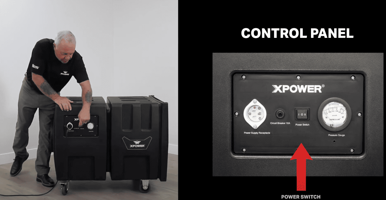 XPOWER AP-2000 power switch, control panel