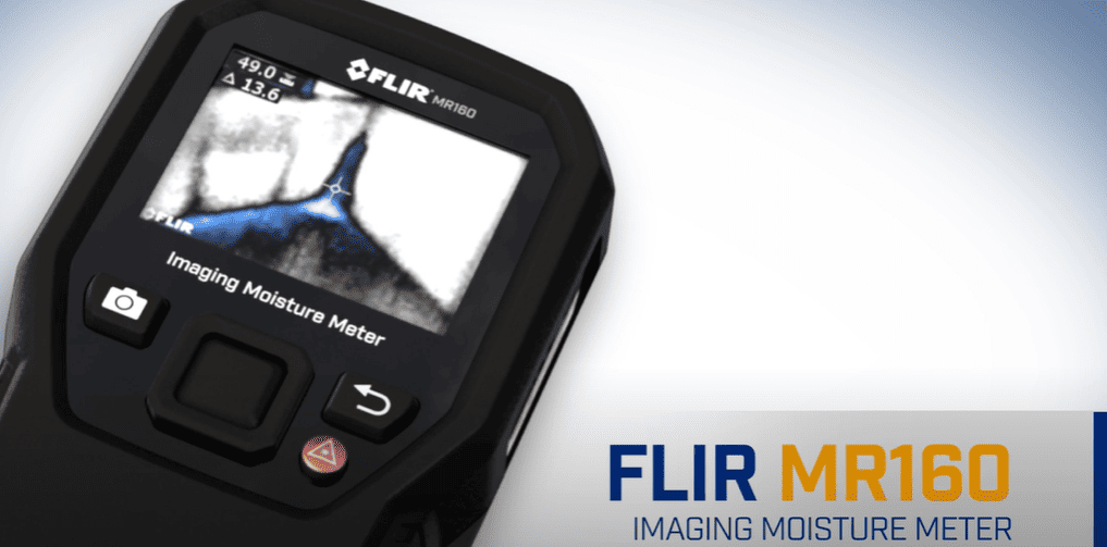 FLIR MR160 imaging Moisture Meter on a white background