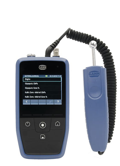 gann hydromette ch 17 Gann electronic device with screen and handheld probe on a white background