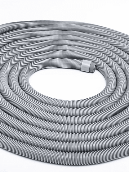 kleenrite 36306 Coiled gray hose with a white background