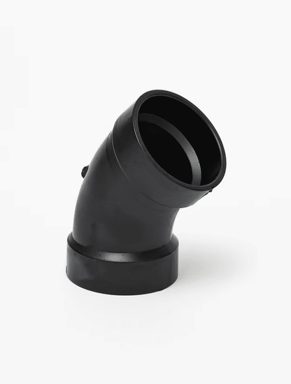 kleenrite mega xl flood extractor Black plastic elbow pipe fitting on a white background