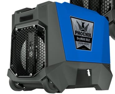 Blue and black phoenix drymax on a white background front view