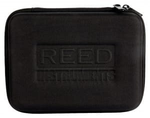 Black leather case with 'REED' branding on a white background
