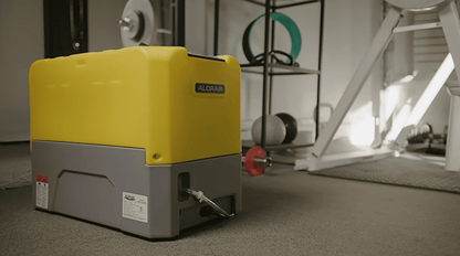 Yellow and gray storm lgr extreme in a gym setting