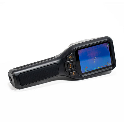 teslong thermal imaging camera, white background, on its side 