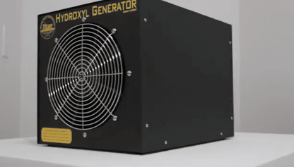 Black Titan 2000 hydroxyl generator with fan on a white background