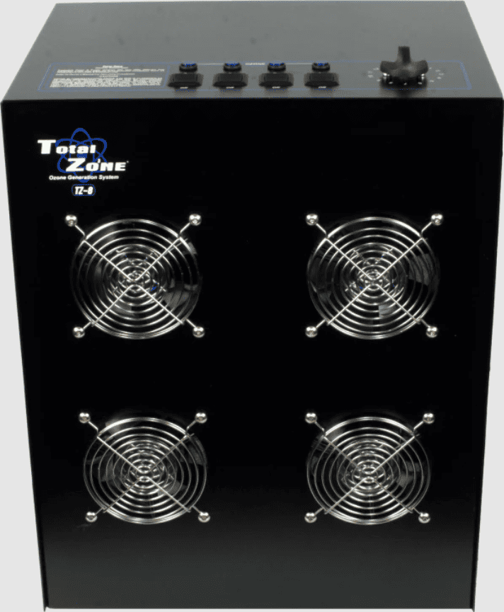 Black total zone tz 4 with fans labeled 'Total Zone' on a white background