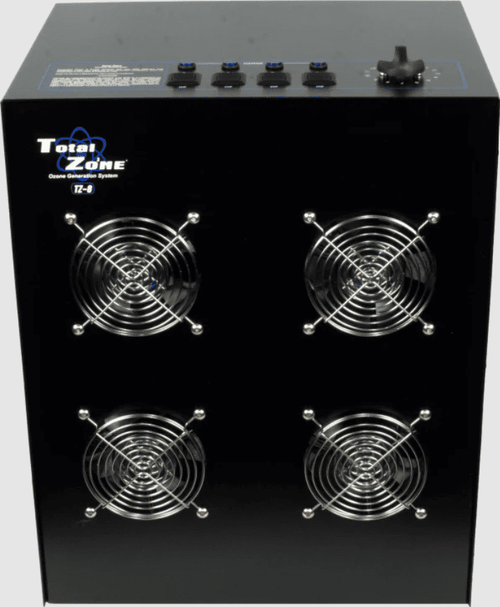 Black total zone tz 4 with fans labeled 'Total Zone' on a white background