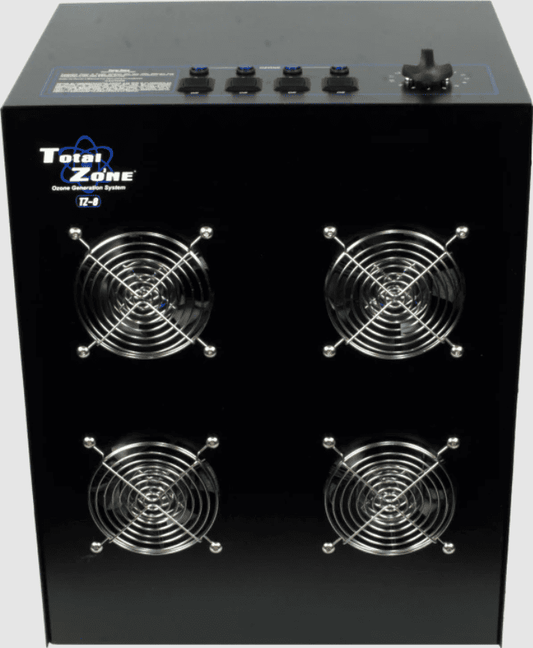 Black total zone tz 4 with fans labeled 'Total Zone' on a white background