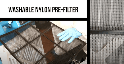 x 3400a, washable nylon filter for easy clean, detatching it to clean the filter
