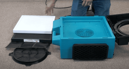 layout of filters inside x power x 2580 air scrubber